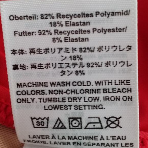 J Crew Womens Size S DD Halter Tie-back Bikini Top  Red Stretch One Piece BY633 - Picture 5 of 5